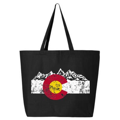 Vintage Colorado Flag Retro Mountain Souvenir Men Women 25L Jumbo Tote