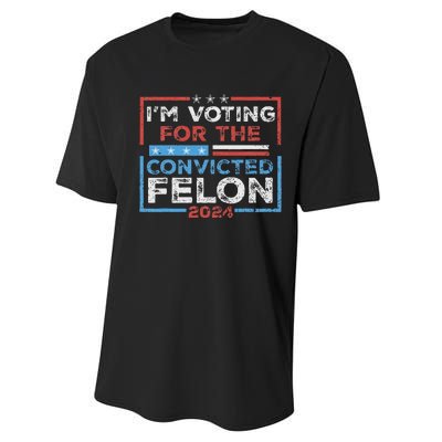 Voting Convicted Felon 2024 Election Performance Sprint T-Shirt