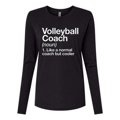 Volleyball Coach Funny Sports Definition Trainer Instructor Womens Cotton Relaxed Long Sleeve T-Shirt