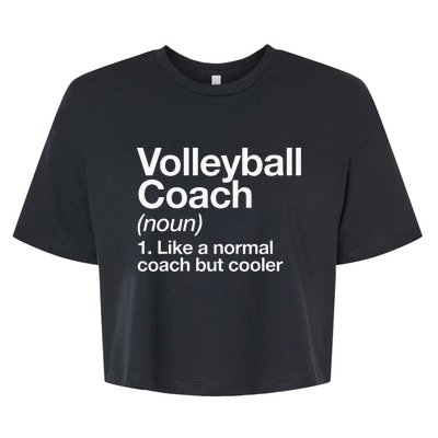 Volleyball Coach Funny Sports Definition Trainer Instructor Bella+Canvas Jersey Crop Tee