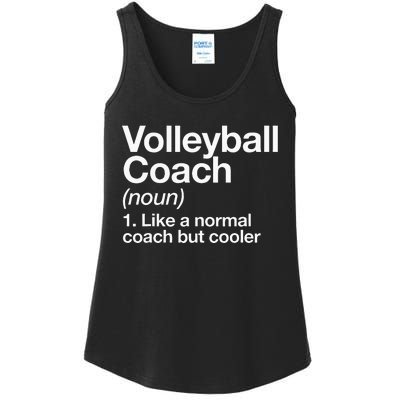 Volleyball Coach Funny Sports Definition Trainer Instructor Ladies Essential Tank