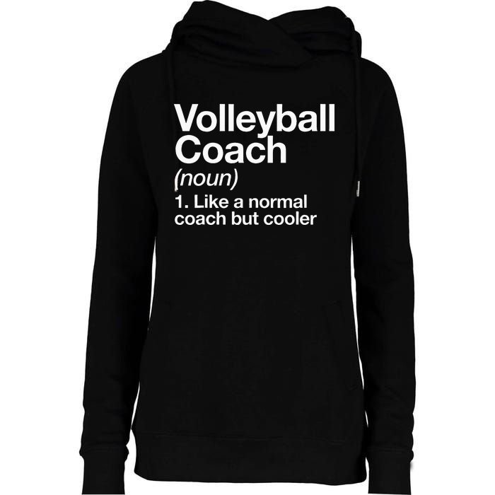 Volleyball Coach Funny Sports Definition Trainer Instructor Womens Funnel Neck Pullover Hood