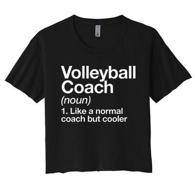 Volleyball Coach Funny Sports Definition Trainer Instructor Women's Crop Top Tee