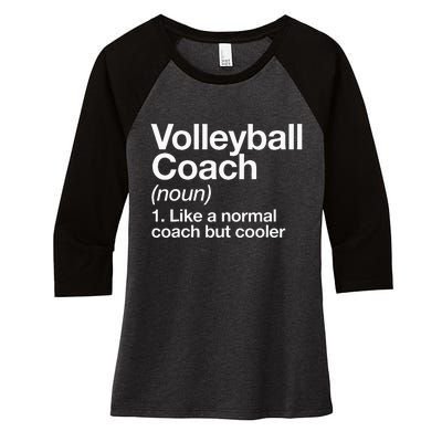 Volleyball Coach Funny Sports Definition Trainer Instructor Women's Tri-Blend 3/4-Sleeve Raglan Shirt