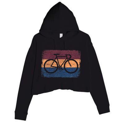 Vintage Cycling Funny Classic Bicycle Bicycling Lover Outfit Crop Fleece Hoodie