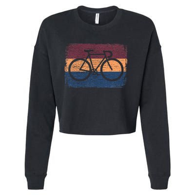 Vintage Cycling Funny Classic Bicycle Bicycling Lover Outfit Cropped Pullover Crew