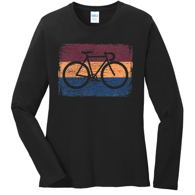 Vintage Cycling Funny Classic Bicycle Bicycling Lover Outfit Ladies Long Sleeve Shirt