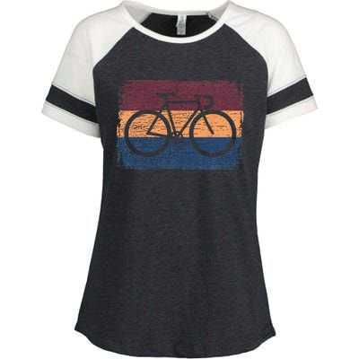 Vintage Cycling Funny Classic Bicycle Bicycling Lover Outfit Enza Ladies Jersey Colorblock Tee