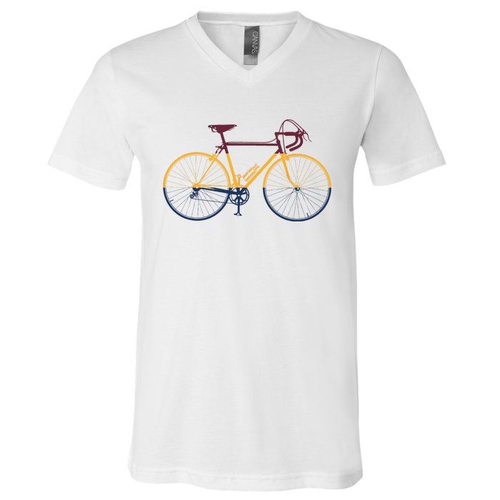 Vintage Cycling Funny Classic Bicycle Bicycling Lover Outfit V-Neck T-Shirt