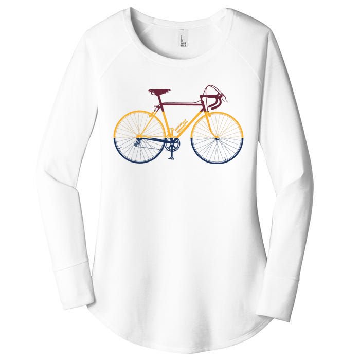 Vintage Cycling Funny Classic Bicycle Bicycling Lover Outfit Women's Perfect Tri Tunic Long Sleeve Shirt