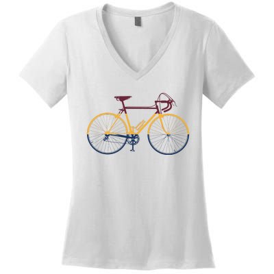 Vintage Cycling Funny Classic Bicycle Bicycling Lover Outfit Women's V-Neck T-Shirt