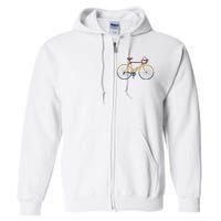 Vintage Cycling Funny Classic Bicycle Bicycling Lover Outfit Full Zip Hoodie