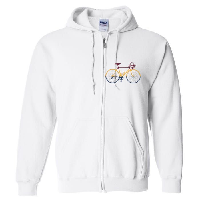 Vintage Cycling Funny Classic Bicycle Bicycling Lover Outfit Full Zip Hoodie