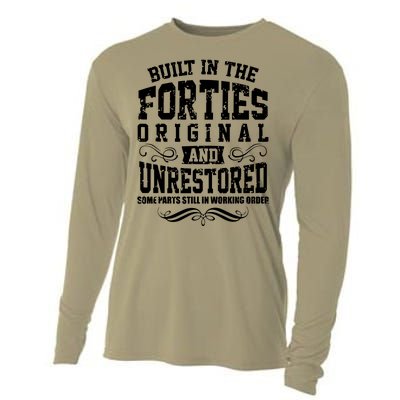 Vintage Classic Funny 80th Birthday Gift Built In The 40s Forties Cooling Performance Long Sleeve Crew