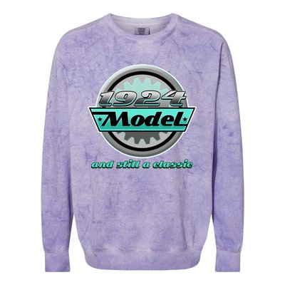 Vintage Car Gear 1924 Model And Still A Classic 100th Birthday Colorblast Crewneck Sweatshirt