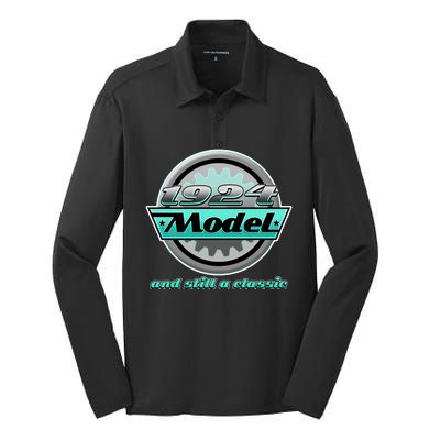 Vintage Car Gear 1924 Model And Still A Classic 100th Birthday Silk Touch Performance Long Sleeve Polo