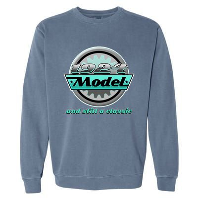 Vintage Car Gear 1924 Model And Still A Classic 100th Birthday Garment-Dyed Sweatshirt