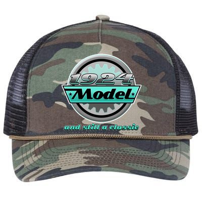 Vintage Car Gear 1924 Model And Still A Classic 100th Birthday Retro Rope Trucker Hat Cap