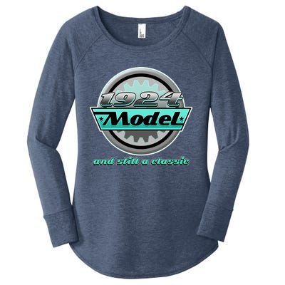 Vintage Car Gear 1924 Model And Still A Classic 100th Birthday Women's Perfect Tri Tunic Long Sleeve Shirt