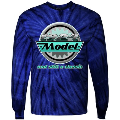 Vintage Car Gear 1924 Model And Still A Classic 100th Birthday Tie-Dye Long Sleeve Shirt