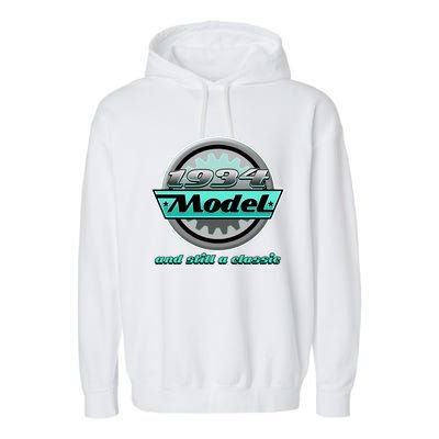 Vintage Car Gear 1934 Model And Still A Classic 90th Birthday Garment-Dyed Fleece Hoodie