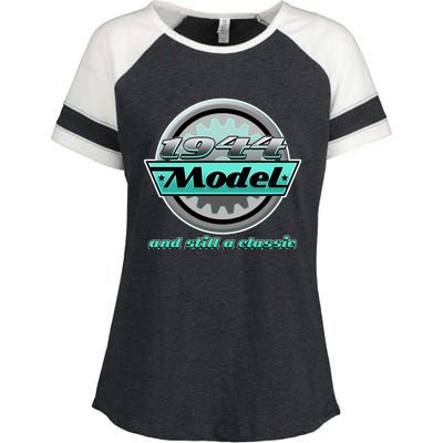 Vintage Car Gear 1944 Model And Still A Classic 80th Birthday Enza Ladies Jersey Colorblock Tee