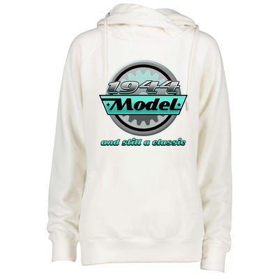 Vintage Car Gear 1944 Model And Still A Classic 80th Birthday Womens Funnel Neck Pullover Hood