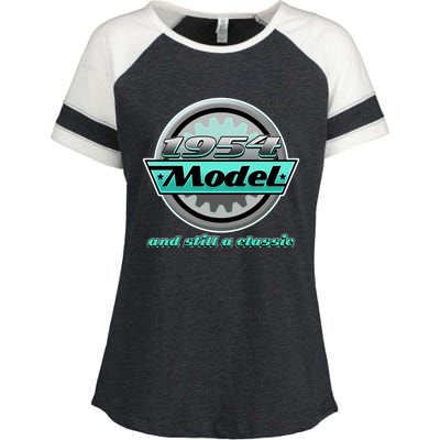 Vintage Car Gear 1954 Model And Still A Classic 70th Birthday Enza Ladies Jersey Colorblock Tee