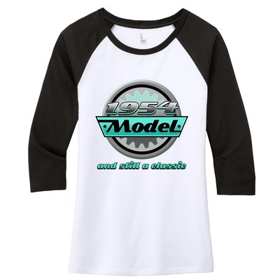 Vintage Car Gear 1954 Model And Still A Classic 70th Birthday Women's Tri-Blend 3/4-Sleeve Raglan Shirt