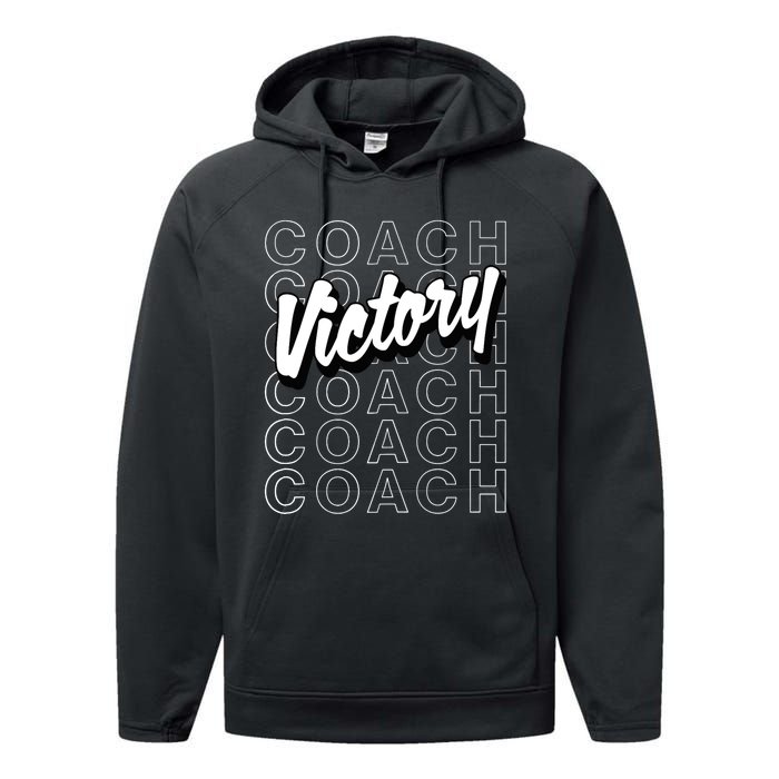 Victory Coach - Gymnastics Tank Top Performance Fleece Hoodie