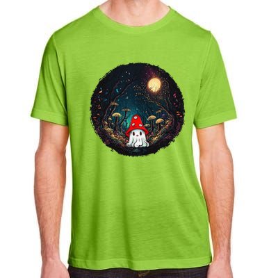 Vintage Cute Ghost Mushroom Forest Halloween Gothic Painting Adult ChromaSoft Performance T-Shirt