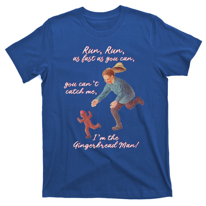 Vintage Christmascute Giftyou Can't Catch Me I'm The Gingerbread Gift T-Shirt