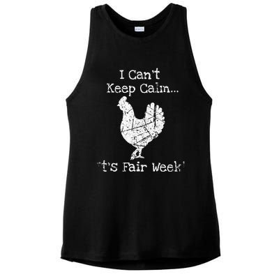 Vintage Chicken Graphic Fun Fair & Livestock Week Poultry Ladies PosiCharge Tri-Blend Wicking Tank