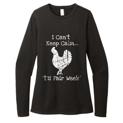 Vintage Chicken Graphic Fun Fair & Livestock Week Poultry Womens CVC Long Sleeve Shirt