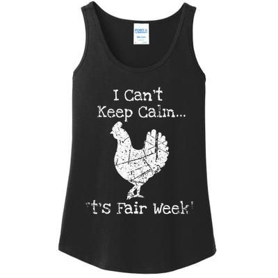 Vintage Chicken Graphic Fun Fair & Livestock Week Poultry Ladies Essential Tank