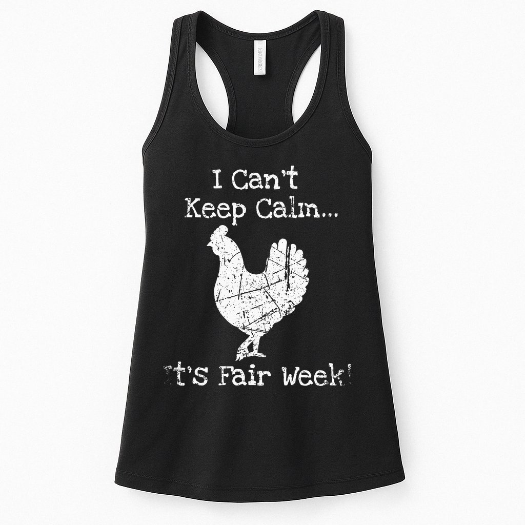 Vintage Chicken Graphic Fun Fair & Livestock Week Poultry Womens Tank Top