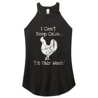 Vintage Chicken Graphic Fun Fair & Livestock Week Poultry Women's Perfect Tri Rocker Tank