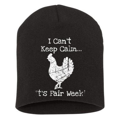 Vintage Chicken Graphic Fun Fair & Livestock Week Poultry Short Acrylic Beanie
