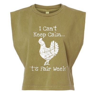 Vintage Chicken Graphic Fun Fair & Livestock Week Poultry Garment-Dyed Women's Muscle Tee