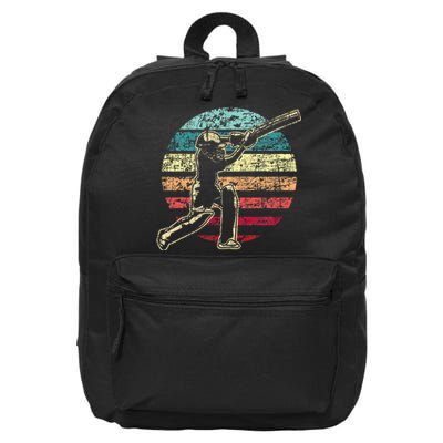 Vintage Cricket Game Cricketer Cricketing Batting  16 in Basic Backpack