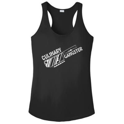 Vintage Culinary Gangster Funny Sous Chef Cook Cooking Gift Ladies PosiCharge Competitor Racerback Tank