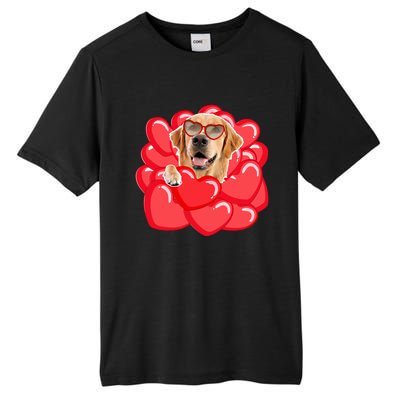 Valentines Cool Gift Dog Lover Golden Retriever Funny Gift Mom Couple Him Cute G Tall Fusion ChromaSoft Performance T-Shirt