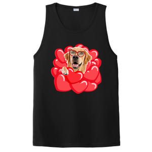 Valentines Cool Gift Dog Lover Golden Retriever Funny Gift Mom Couple Him Cute G PosiCharge Competitor Tank