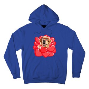 Valentines Cool Gift Dog Lover Golden Retriever Funny Gift Mom Couple Him Cute G Hoodie