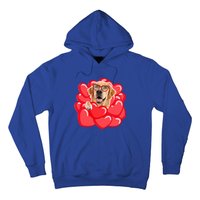 Valentines Cool Gift Dog Lover Golden Retriever Funny Gift Mom Couple Him Cute G Hoodie