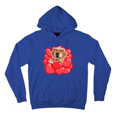 Valentines Cool Gift Dog Lover Golden Retriever Funny Gift Mom Couple Him Cute G Hoodie