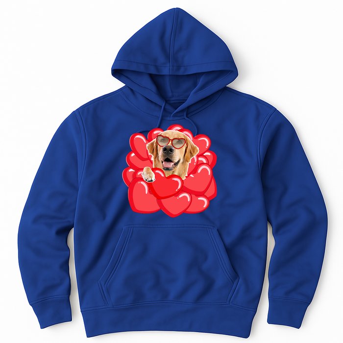 Valentines Cool Gift Dog Lover Golden Retriever Funny Gift Mom Couple Him Cute G Hoodie