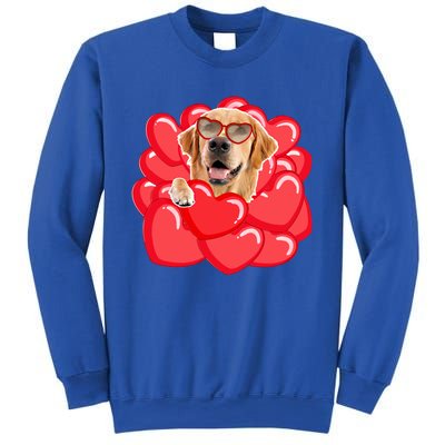 Valentines Cool Gift Dog Lover Golden Retriever Funny Gift Mom Couple Him Cute G Sweatshirt