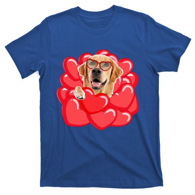 Valentines Cool Gift Dog Lover Golden Retriever Funny Gift Mom Couple Him Cute G T-Shirt