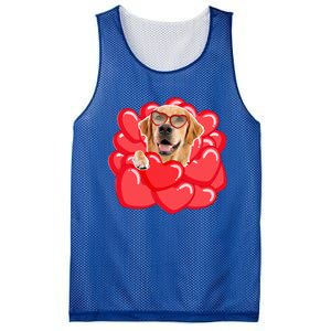 Valentines Cool Gift Dog Lover Golden Retriever Funny Gift Mom Couple Him Cute G Mesh Reversible Basketball Jersey Tank